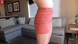 San Diego Brunette Shakes Balloons in Orange County Hotel. Latina and Asian Mix!