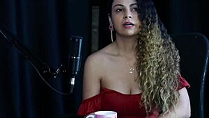 charllottye in sheer red lingerie, beautiful and sexy