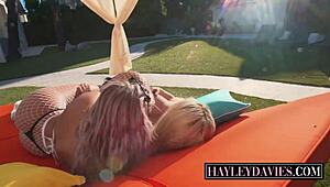 Gorgeous Blonde Stepsisters Hayley Davies in Rough Group Fuck