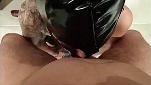 skinny latina whore submits to master facefucking