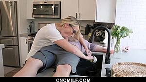 The lucky guest gets special hospitality from the home owner milf