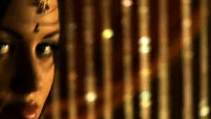 brunette babe strips down showing off sexy nude body