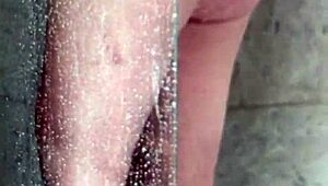 Wife caught in orgasmic shower fucking again