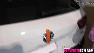 Step daughter stuck with step dad for hardcore action ugh 😓