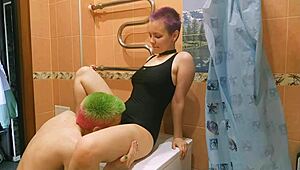 i’m obsessed with how this russian teen takes a huge cock on the washing machine. her young face, bikini body, and pierced skin drive me wild every single time i watch.