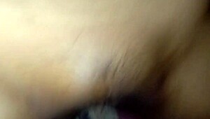 Boldly Opening Tight Shaved Pussy Of Sexy Student