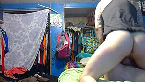 Blonde gets involved in a simple encounter with bent over positions