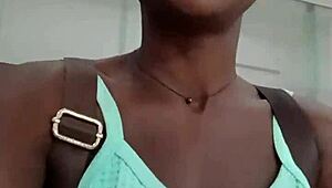 Nigerian girl at West Hills mall indulges in bathroom masturbation 😏