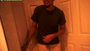 My stepsister chokes on my dick after watching a movie part 1