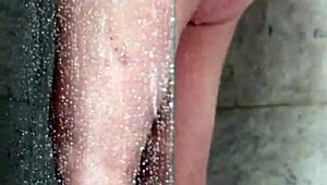 Wife caught in orgasmic shower fucking again