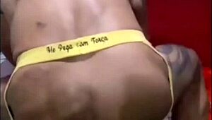 Twink, can't handle the big cock? He begs to stop anal.