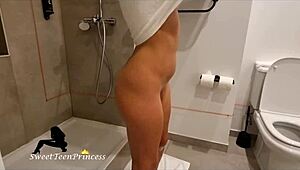 Girlfriend Taking Bath Caught On Film