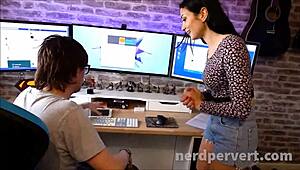 valentina bianco riding hard on sofa fuck!