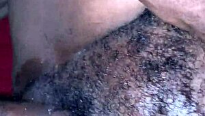 Creamy Pussy Squirts Hard on Monster Black Cock