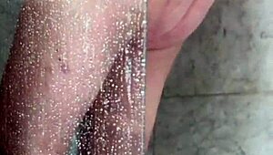 Wife caught in orgasmic shower fucking again