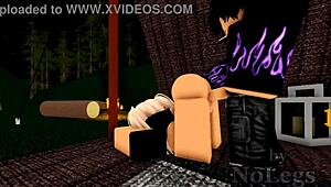 big tits girl fucks monster cock in roblox tent