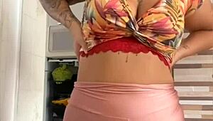 Married Woman Flashing With Husband Nearby