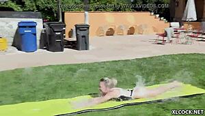Adorably Innocent Tiny 18+ Hole Kate Bloom PLOWED by BBC Outdoors