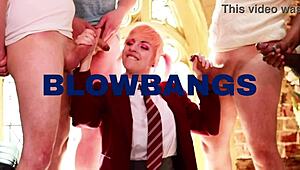 18 year old student makes guy explode at milking table