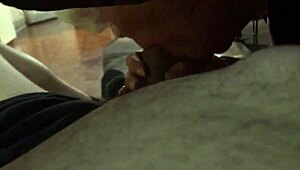 She gives amazing blowjob to milf in narrative style.