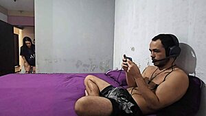 my husband cucks me for game, so i fuck his best friend in front 😏