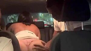 Asian beauty rides Uber driver while fiancé drives to BBC