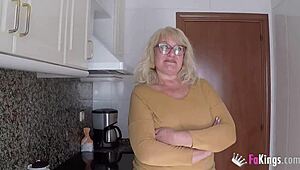 Mrs. Fina gets slammed hard by eager rookie in wild action.