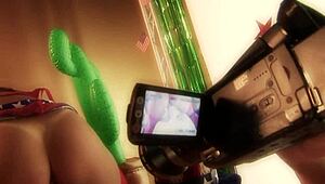 foursome with lesley zen and carly parker in group action