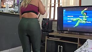 I couldn't resist my stepdaughter sweeping in front of me