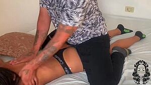 Stepbrothers Exotic Massage With Ebony Latina Amateurs Natural Tits Black Ass And Sexy Tits