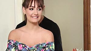 Charlotte Cross in group gangbang with blowjobs and cumshots