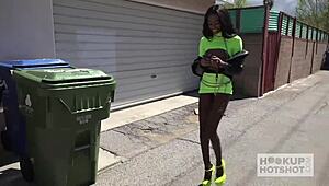 gorgeous ebony chanel skye takin rough ass poundin