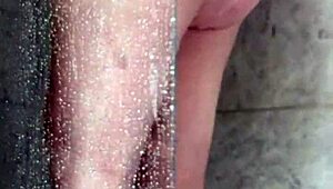 Wife caught in orgasmic shower fucking again