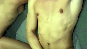 Quartet with two hot latinas milking balls