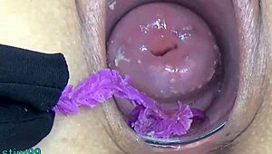 Mature Milf Explores Cervix with Endoscope in Japanese Uterus Cam
