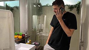 My roommate catches me fucking my doll and I end up fucking him