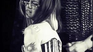 Sensual sex in fmm threesome with elegant brunette milf. She gets fucked in doggystyle and cowgirl.