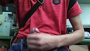 this time i got naked and rubbed myself hard at my desk. skinny body shaking with every touch.