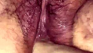 Hairy bbw milf getting fisted and squirting