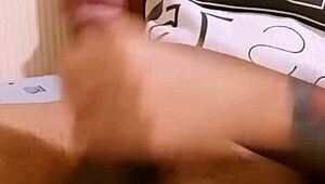 Amateur masseuse strokes monster cock solo