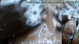 Cyndy Blackslave Showers and Squirts Lightly