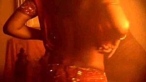 lovely brunette dances gracefully