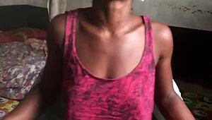 crazy bitch smokes in landlord's room while wearing sexy clothes