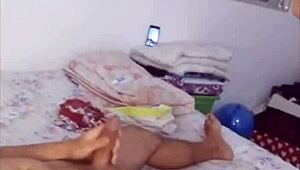 latina sucks big cock while tits bounce