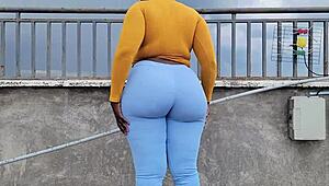 Apple Bottom 52 busts balls riding hard for creampie