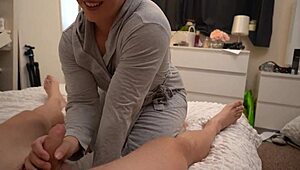 Stepsister Sucks Cock To Cum In Mouth While Busy