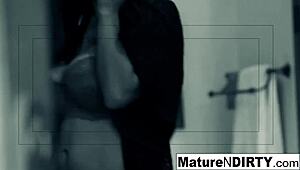 Wow, caught brunette milf secretly masturbating! How wild is her hardcore fucking?