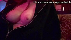 Why is that Italian big tits milf flashing her tits in public like that?