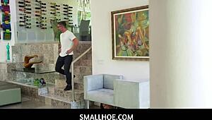 Smallhoe - tiny 18+ asian beauty mina luxx sucks her bfs thick cock after game of hide and seek