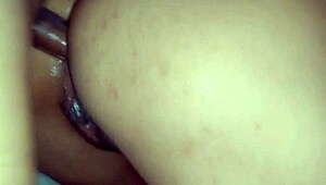 Detonating the neighbor's tight ass for debt payment with intense fucking and cum inside